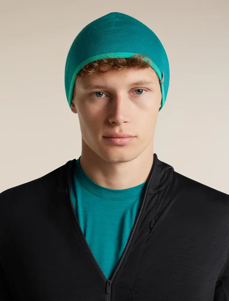 Icebreaker 200 Oasis Reverse Beanie in Tidal Teal / Fresh-3