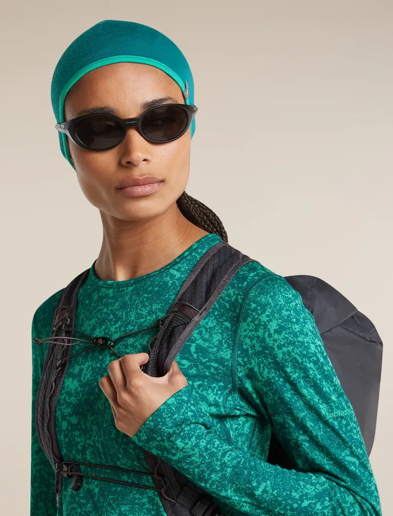 Icebreaker 200 Oasis Reverse Beanie in Tidal Teal / Fresh-12