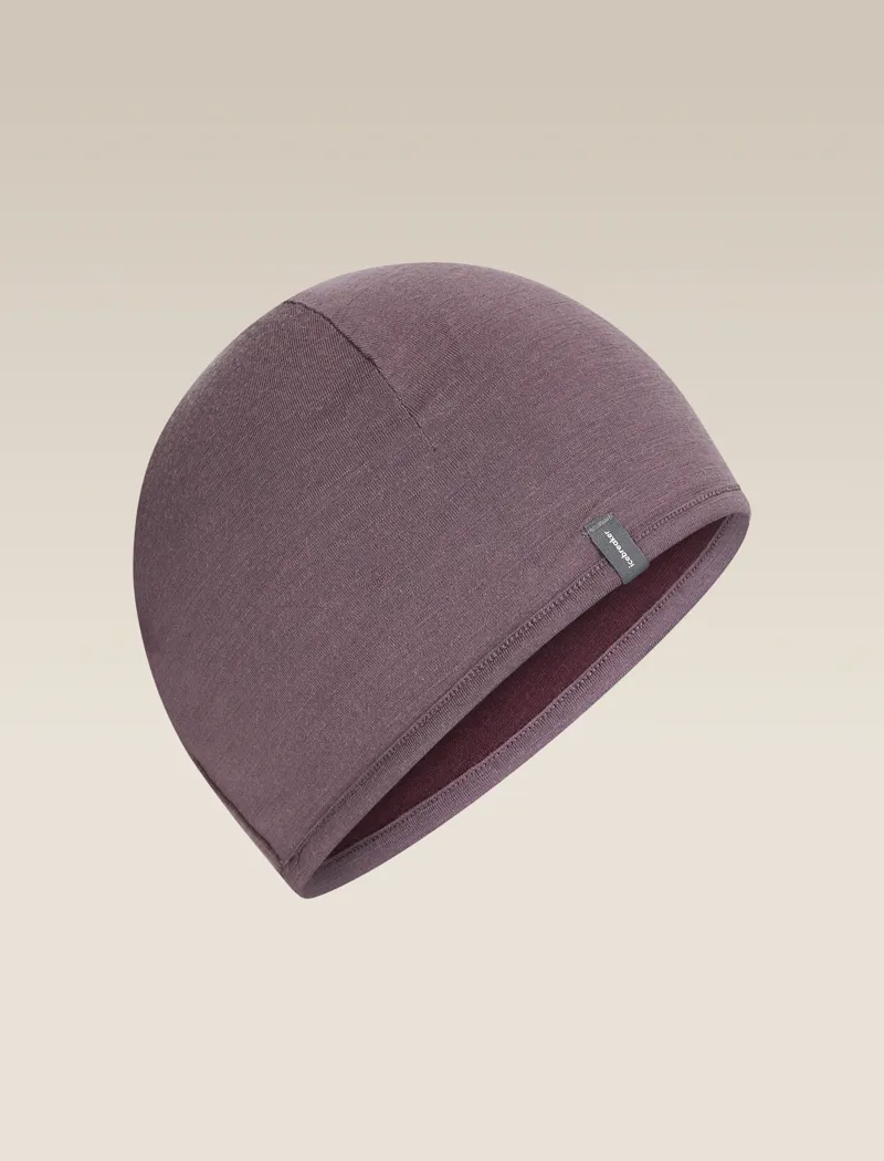 Icebreaker 200 Oasis Reverse Beanie in Dark Berry / Grey Plum-2