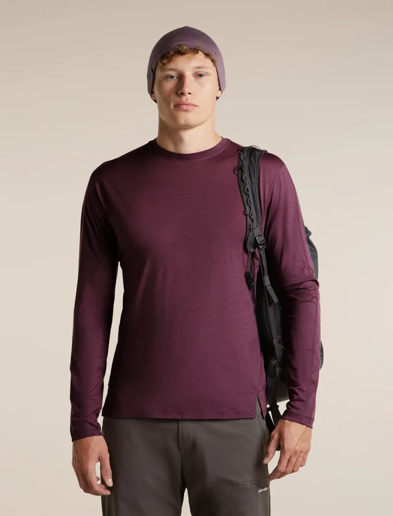 Icebreaker 200 Oasis Reverse Beanie in Dark Berry / Grey Plum-9