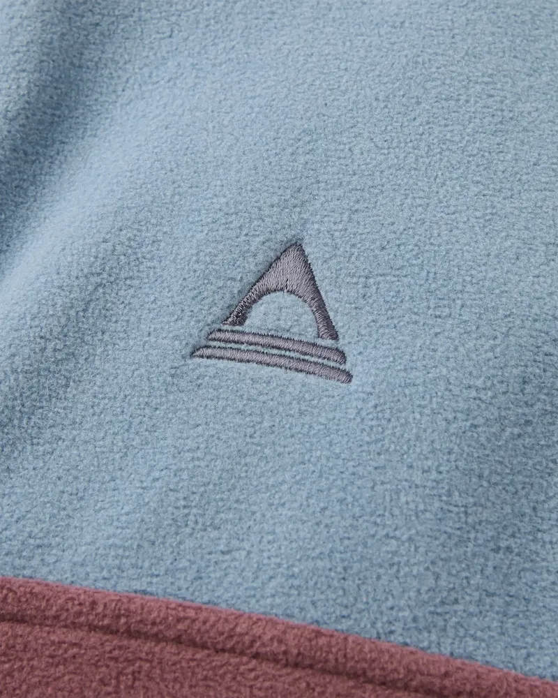 Passenger Mens Set Off Recycled Full Zip Polar Fleece in Brambleberry / Stormy Blue-1