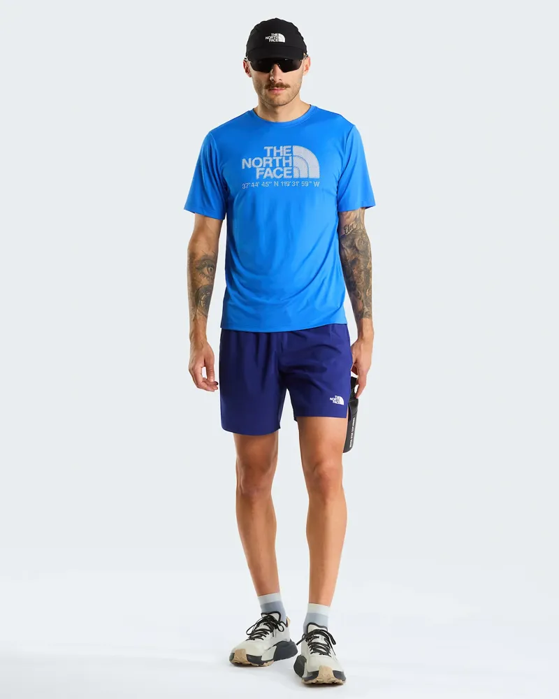 The North Face Mens 24/7 Logo Graphic S/S Tee in Active Blue-7