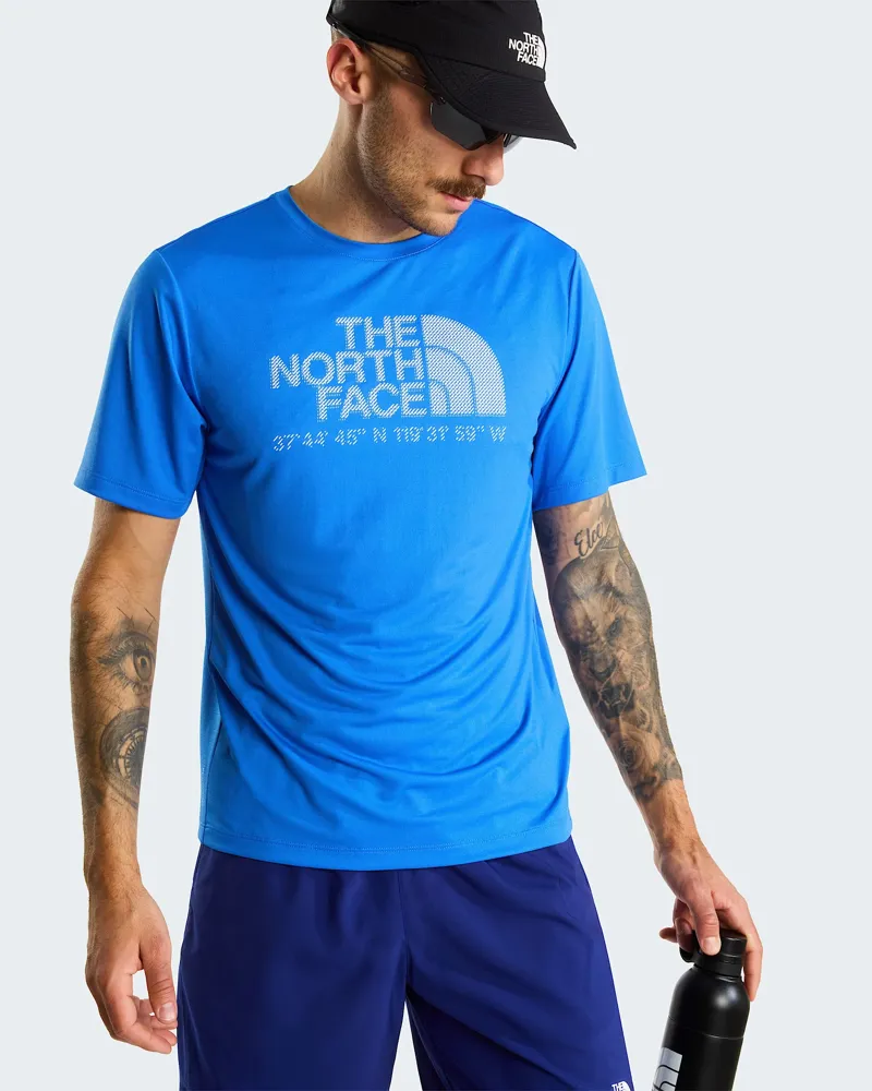 The North Face Mens 24/7 Logo Graphic S/S Tee in Active Blue-3
