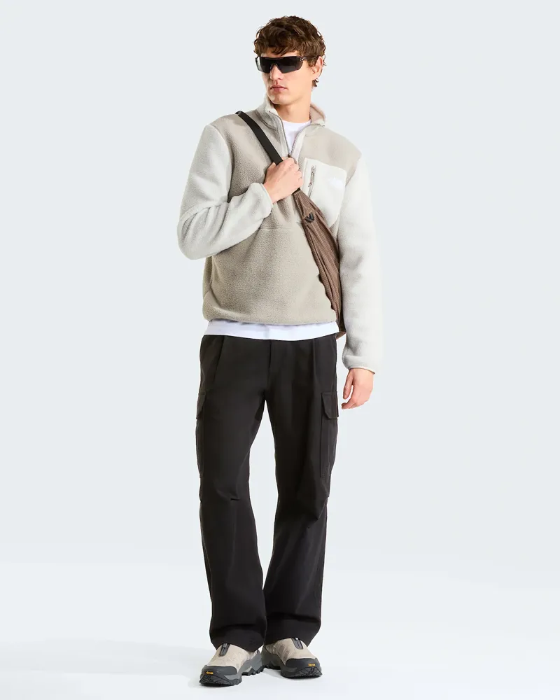 The North Face Mens Yumiori 1/4 Zip in Stone Slab / Cumulous Cloud-1