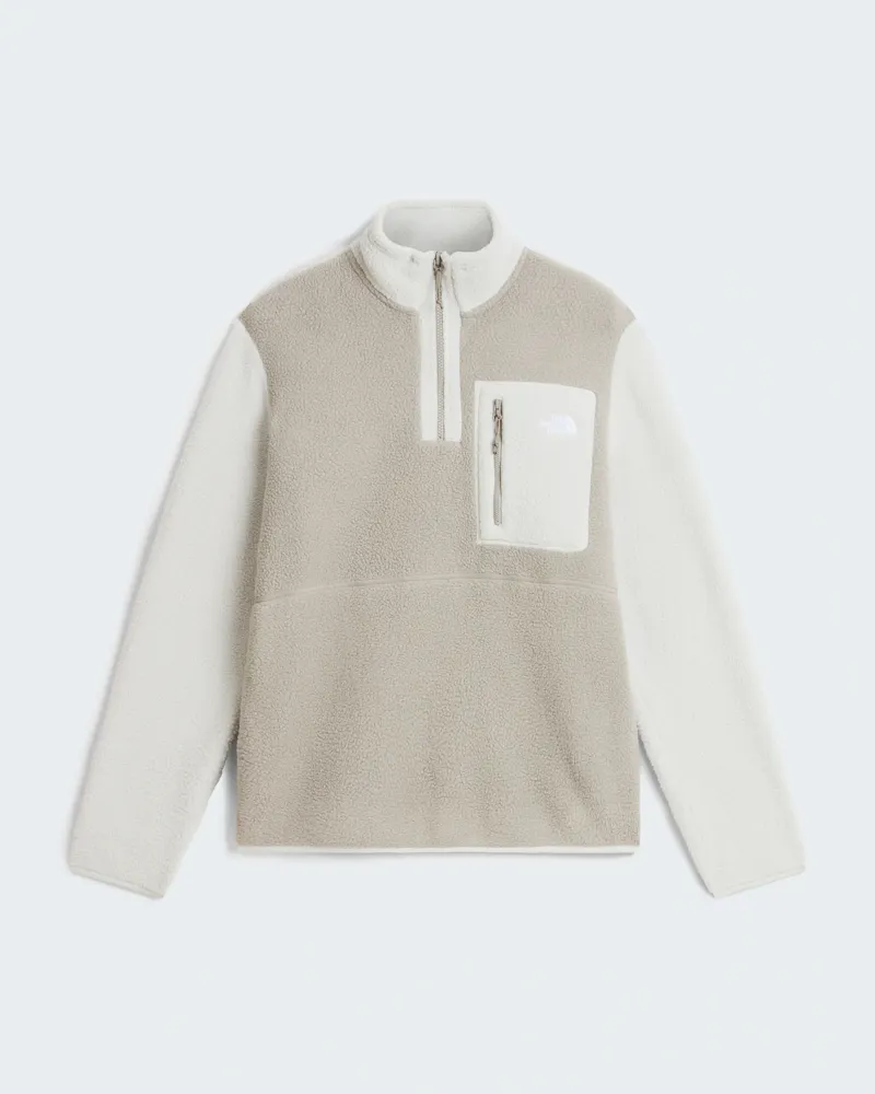 The North Face Mens Yumiori 1/4 Zip in Stone Slab / Cumulous Cloud-2
