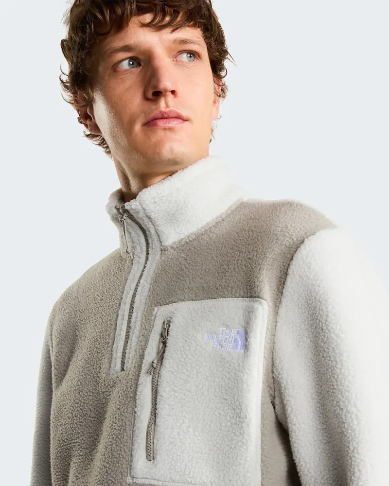 The North Face Mens Yumiori 1/4 Zip in Stone Slab / Cumulous Cloud-7