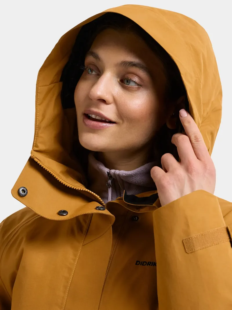 Didriksons Womens Essa Jacket in Spice Brown-6