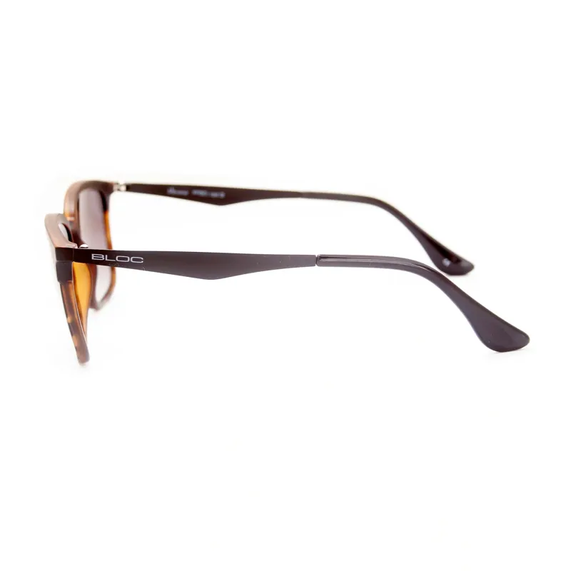 Bloc Monaco Sunglasses in Tortoise with Polarised Gold Mirror Lens-2