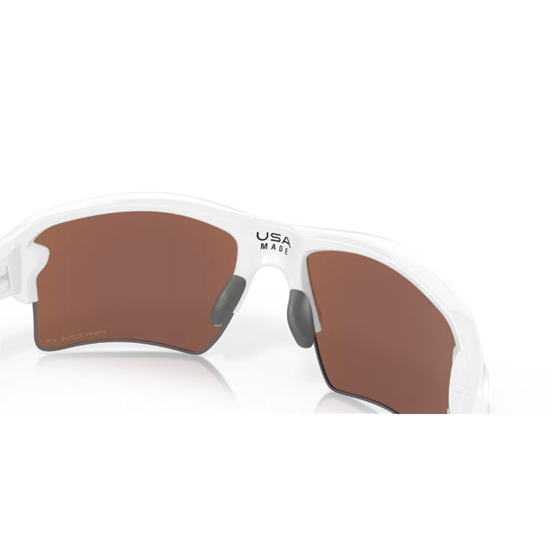 Oakley Flak 2.0 XL in Polished White Frame / Prizm Deep Water Polarized Lenses-6