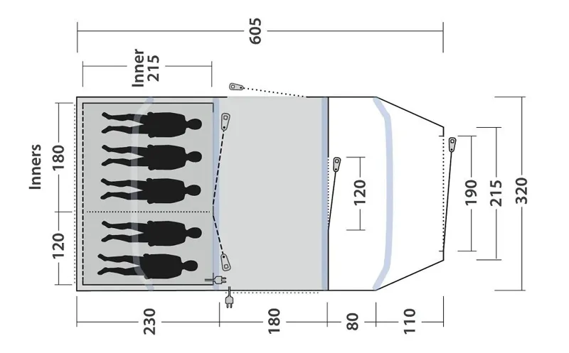 Outwell Hornet 5 Air Tent-6