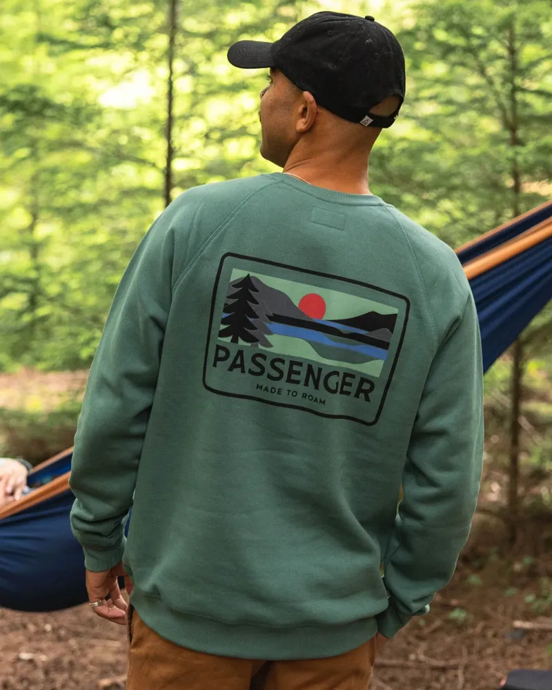 Passenger Mens Roamer Recycled Cotton Sweatshirt in Deep Ocean-3