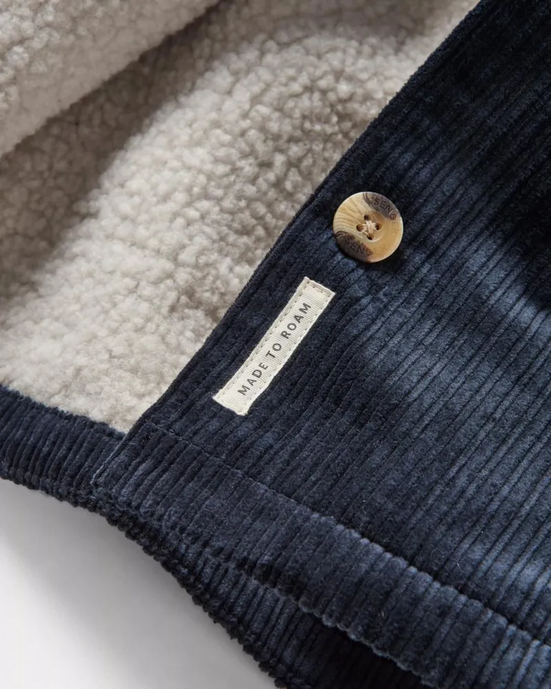Passenger Womens Flint Corduroy Overshirt 2 in Deep Navy-3
