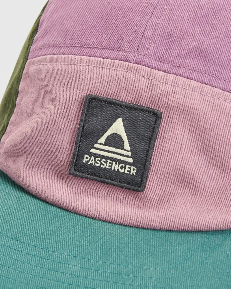 Passenger Fixie Organic 5 Panel Cap 2 in Grape Multi-2