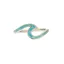 Pura Vida Enameled Wave Ring in Silver