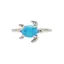 Pura Vida Opal Sea Turtle Ring in Silver