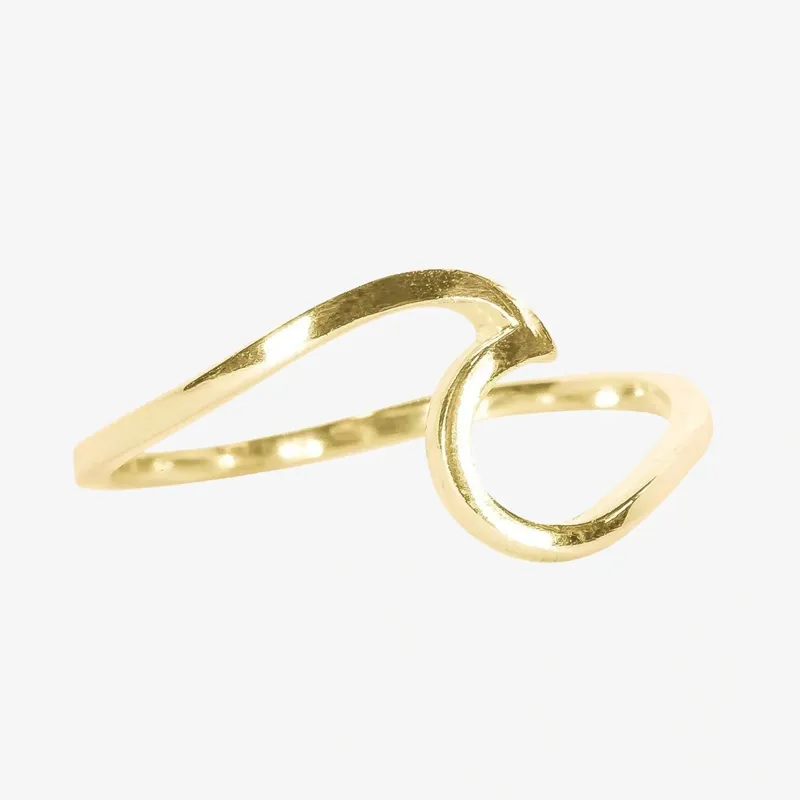 Pura Vida Wave Ring in Gold
