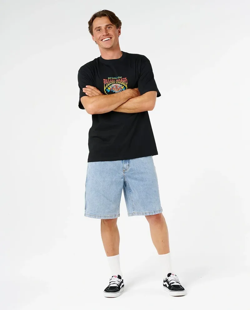 Rip Curl Men's Padang Cup Poster Relaxed Tee in Black-5