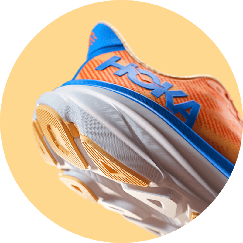 Hoka Mens Clifton 9 in Cerise/Cloudless-7