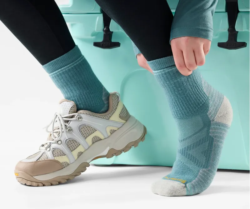 Smartwool Womens Hike Full Cushion Crew Socks in Dusty Teal-1
