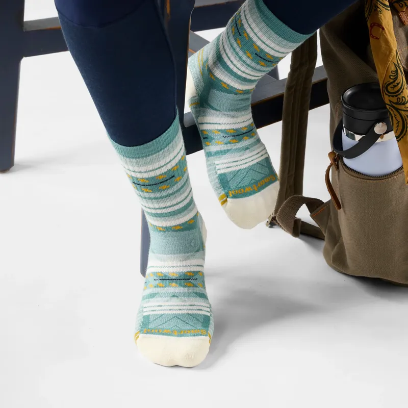 Smartwool Womens Hike Light Cushion Margarita Socks in Dusty Teal-1