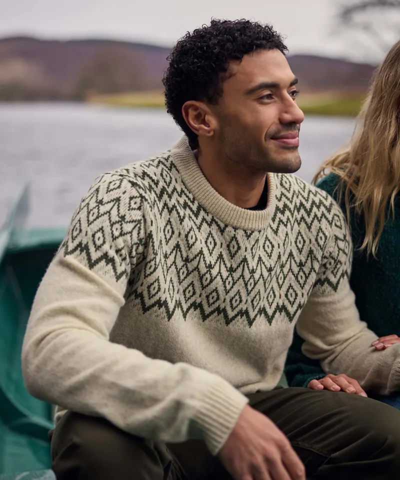 Sherpa Adventure Gear Mens Dipak Crew Neck Sweater in Bardiya Sand-7