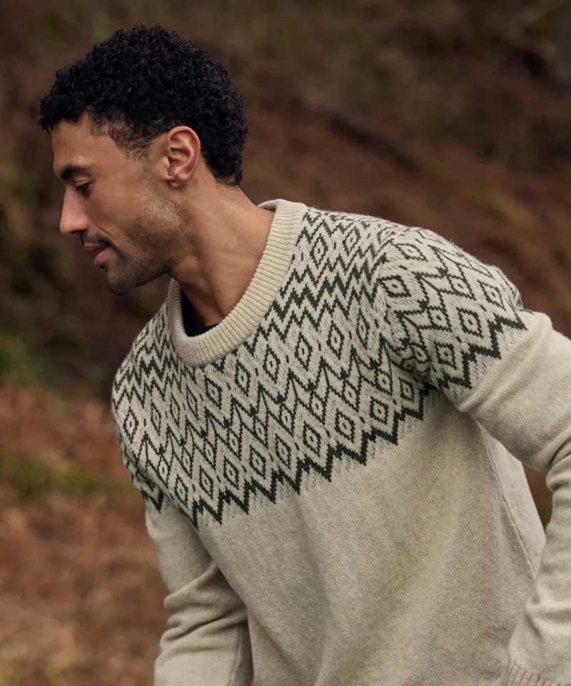 Sherpa Adventure Gear Mens Dipak Crew Neck Sweater in Bardiya Sand-8