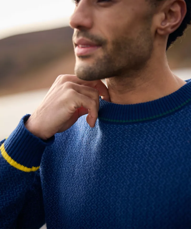 Sherpa Adventure Gear Men's Shankar Crew Neck Sweater in Rupa Blue-8