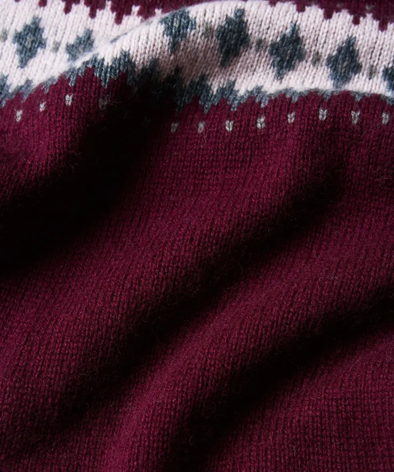 Sherpa Womens Indu Eco Mock Neck Sweater in Merlot-6