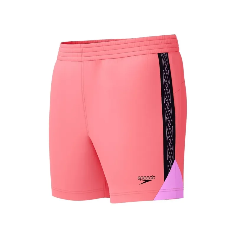 Speedo Mens Hyperboom Splice 16 Inch Watershort in Coral Sands-3
