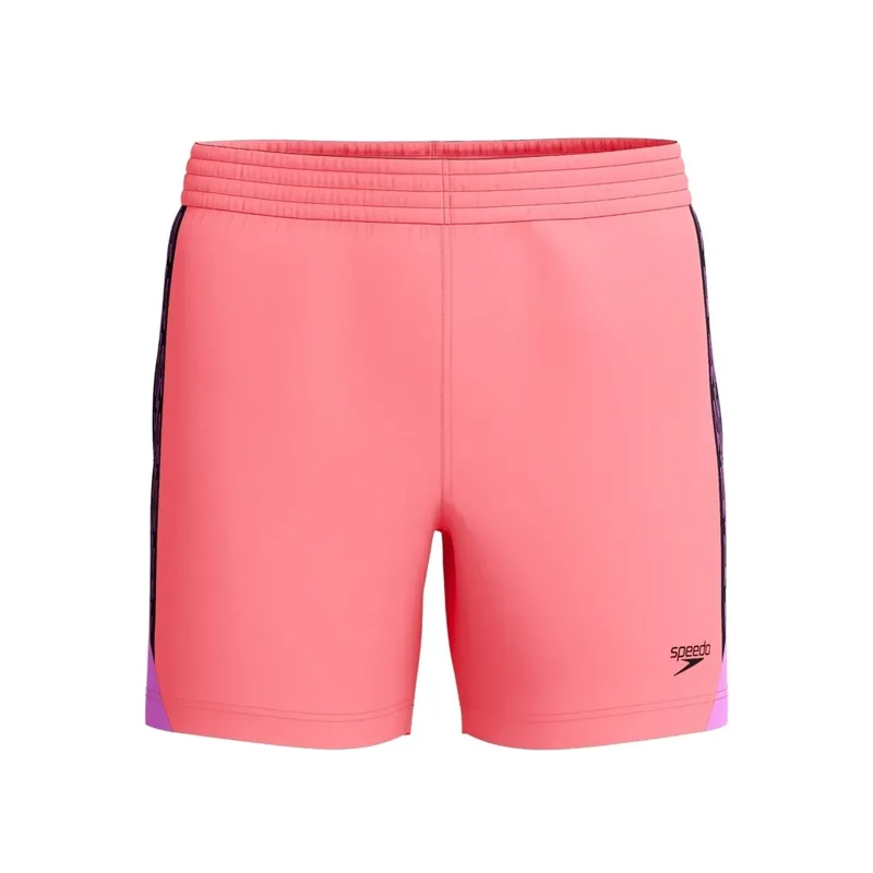 Speedo Mens Hyperboom Splice 16 Inch Watershort in Coral Sands-4