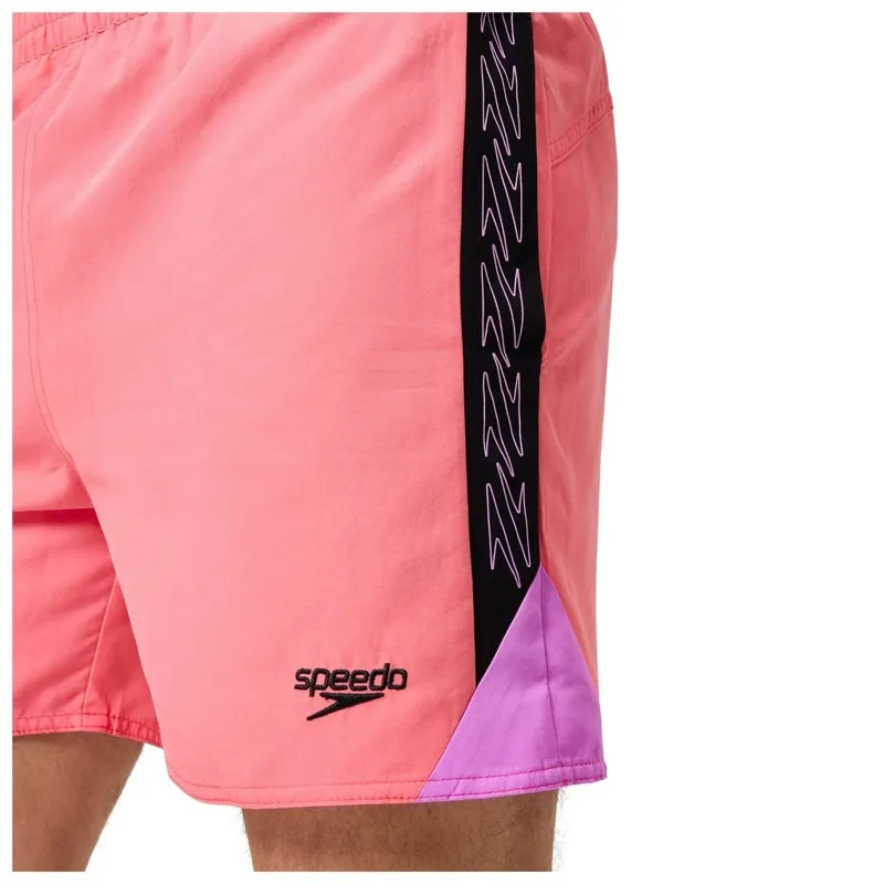 Speedo Mens Hyperboom Splice 16 Inch Watershort in Coral Sands-5