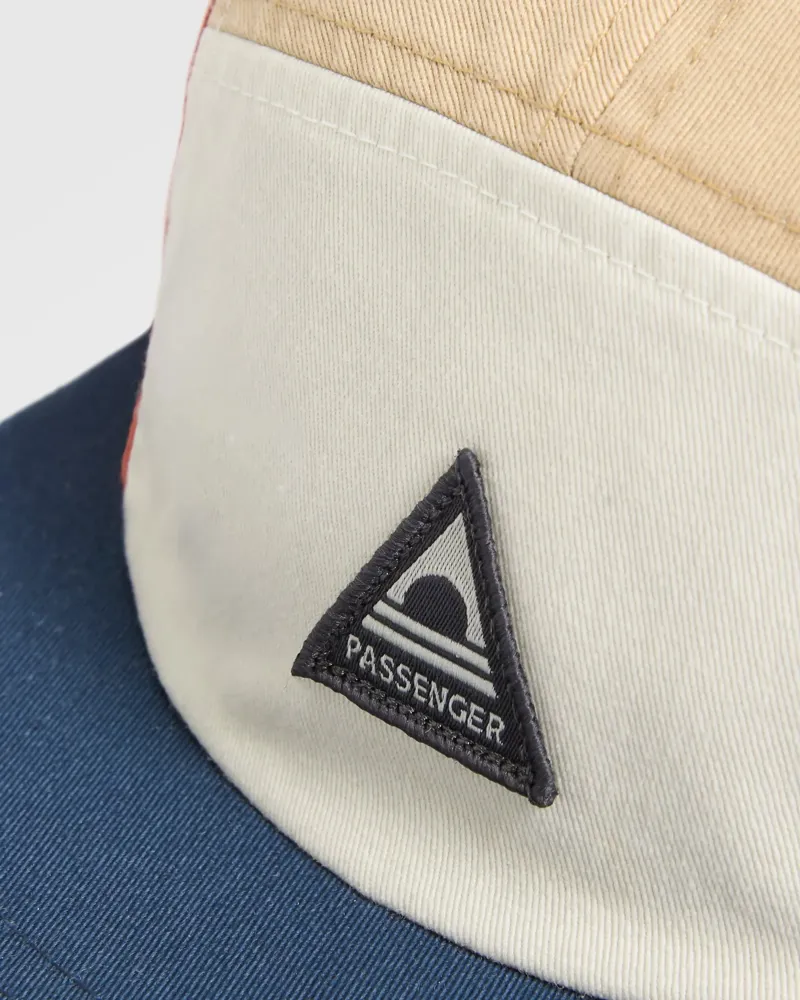 Passenger Fixie Organic 5 Panel Cap 2 in Blue Navy / Dark Rust-2