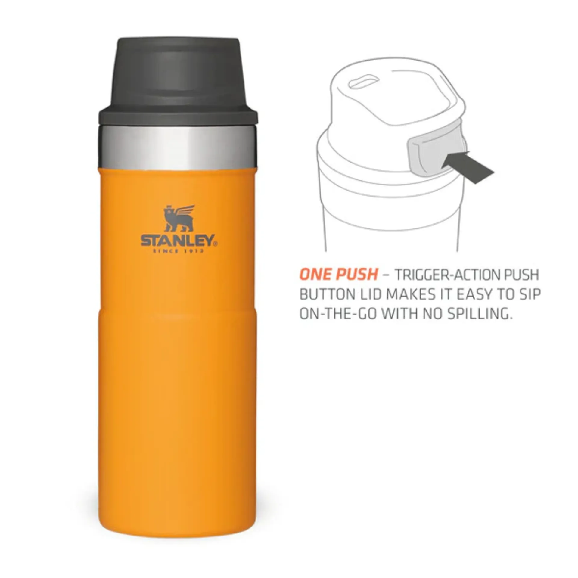 Stanley Classic Trigger-Action Travel Mug in Ash