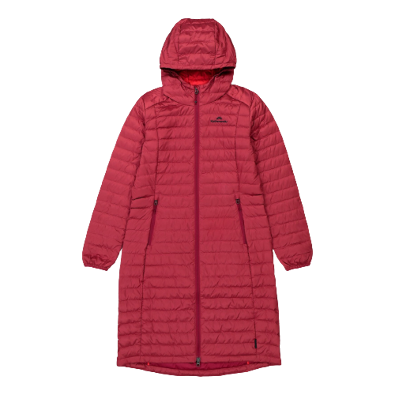 Kathmandu Women's Heli Longline Down Jacket  Rhubarb-1