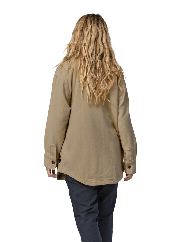 Patagonia Womens HW Fjord Flannel Overshirt in Natural-1
