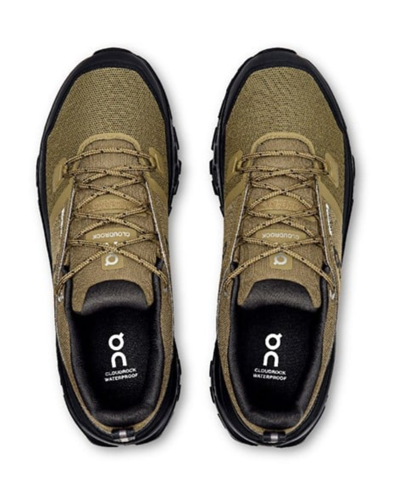 On Mens Cloudrock Low Waterproof in Hunter / Black-1