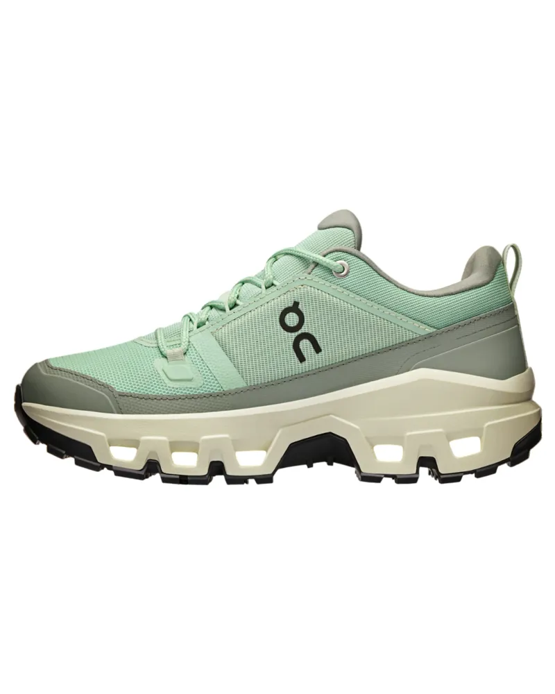 On Womens Cloudrock Low Waterproof in Mineral / Aloe