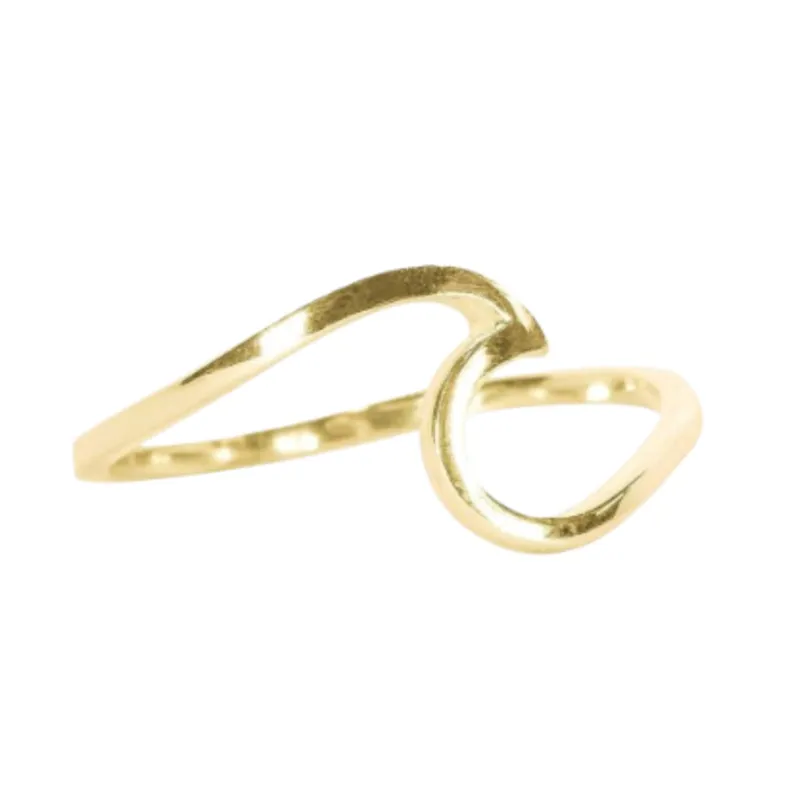Pura Vida Wave Ring in Gold
