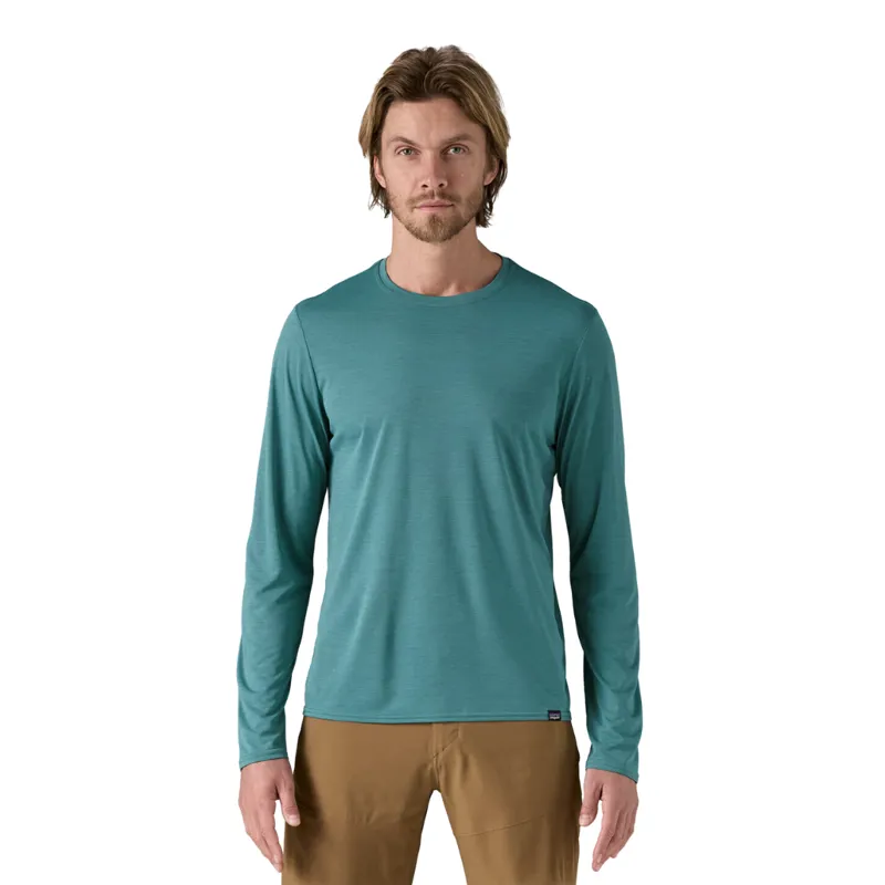 Patagonia Mens Cap Cool Daily Shirt in Wetland Blue / Light Wetland Blue X-Dye