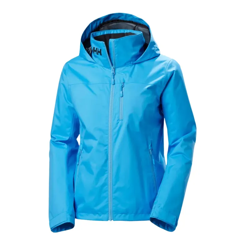 Helly Hansen Womens Crew Hooded Midlayer Jacket 2.0 in Cyan