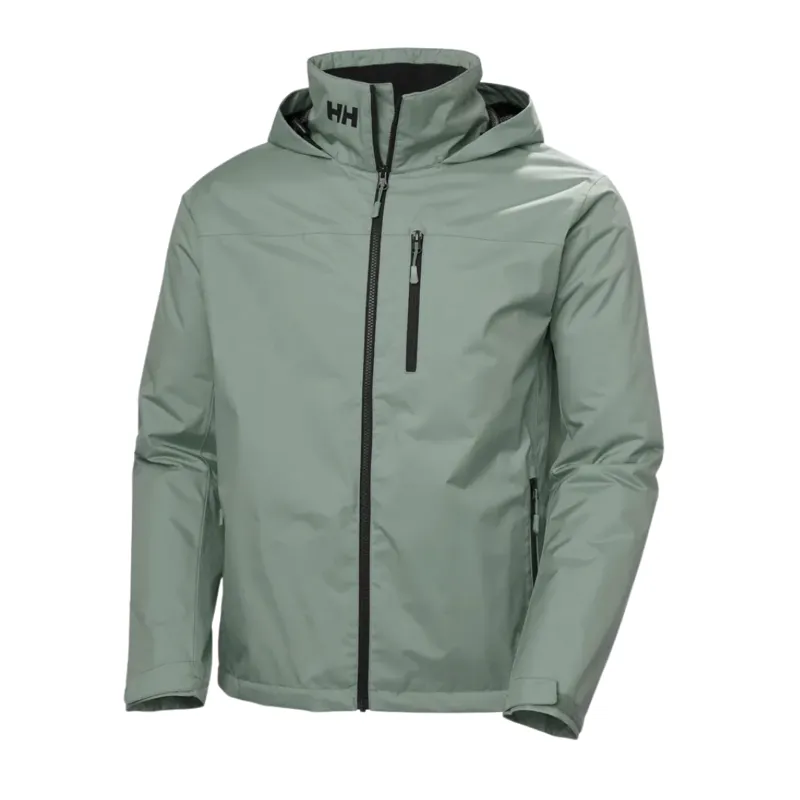 Helly Hansen Mens Crew Hooded Midlayer Jacket 2 in Grey Cactus