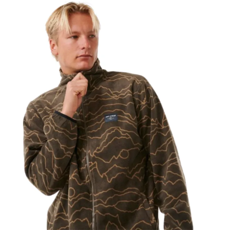 Rip Curl Mens Fun Times Polar Fleece in Rock