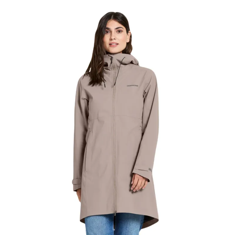 Didriksons Womens Bea Parka 6 in Ash Brown