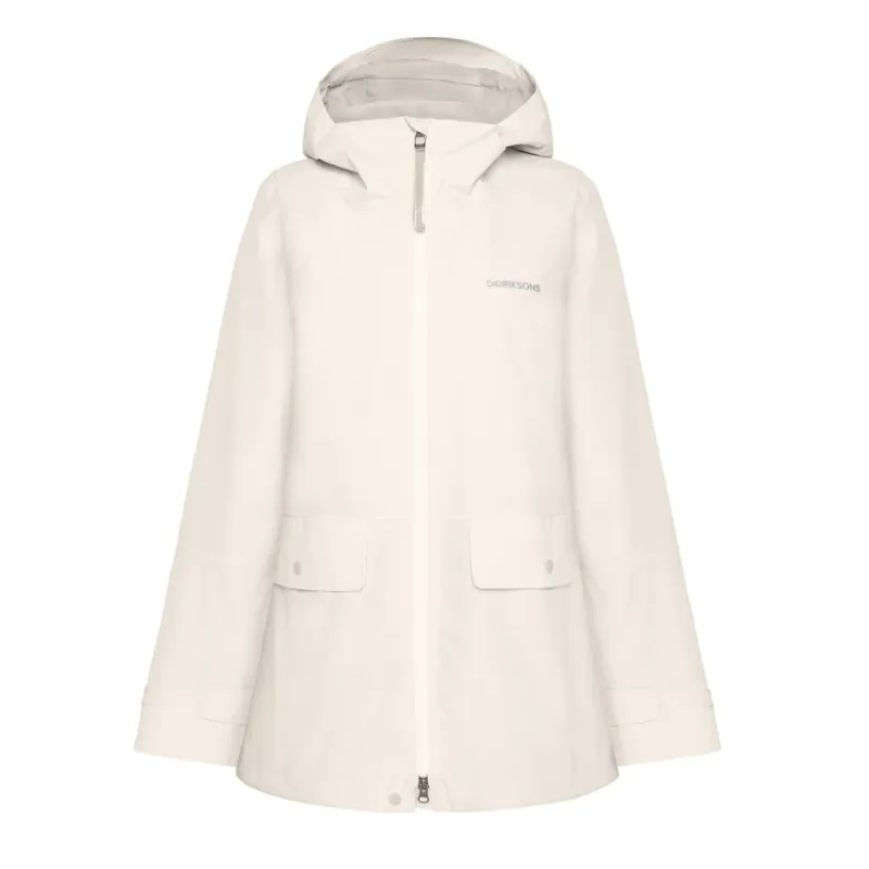 Didriksons Womens Tone Parka in White Foam