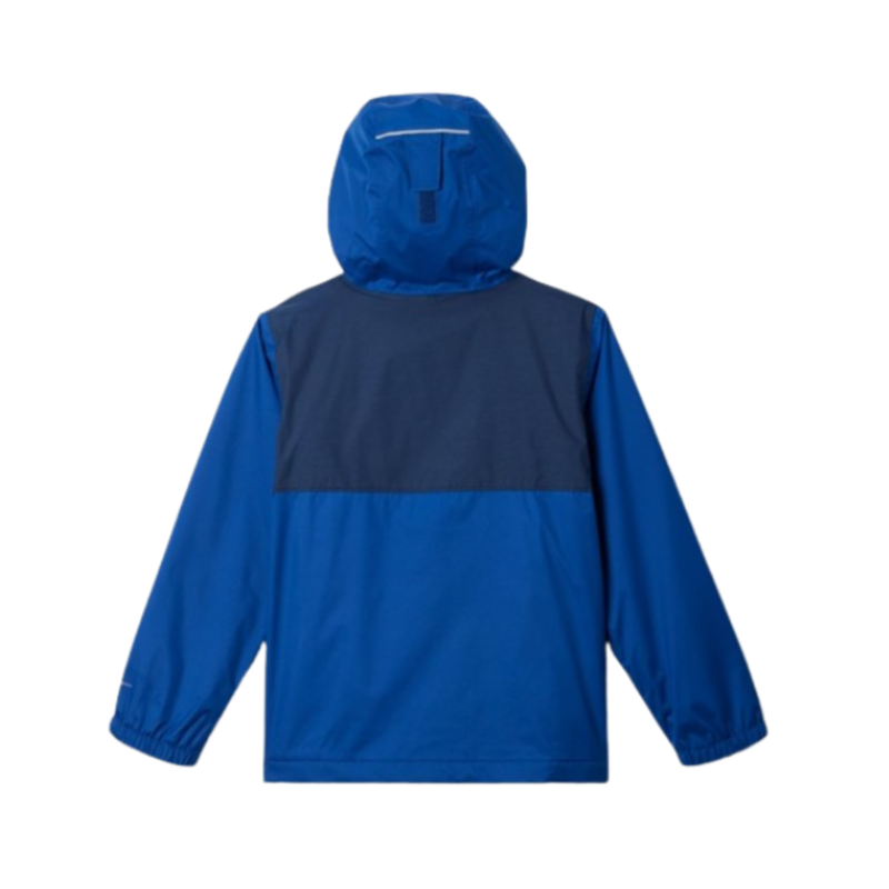 Columbia Kids Rainy Trails II Fleece Lined Jacket in Mountain Blue / Collegiate Navy Slub-1