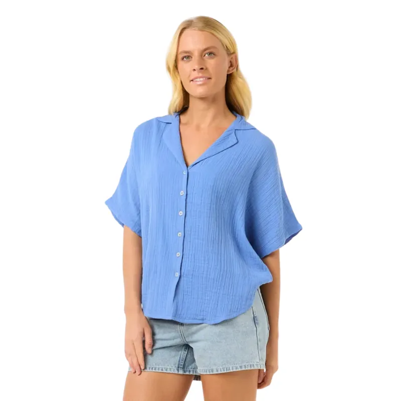 Ripcurl Womens Premium Surf S/S Shirt in Blue