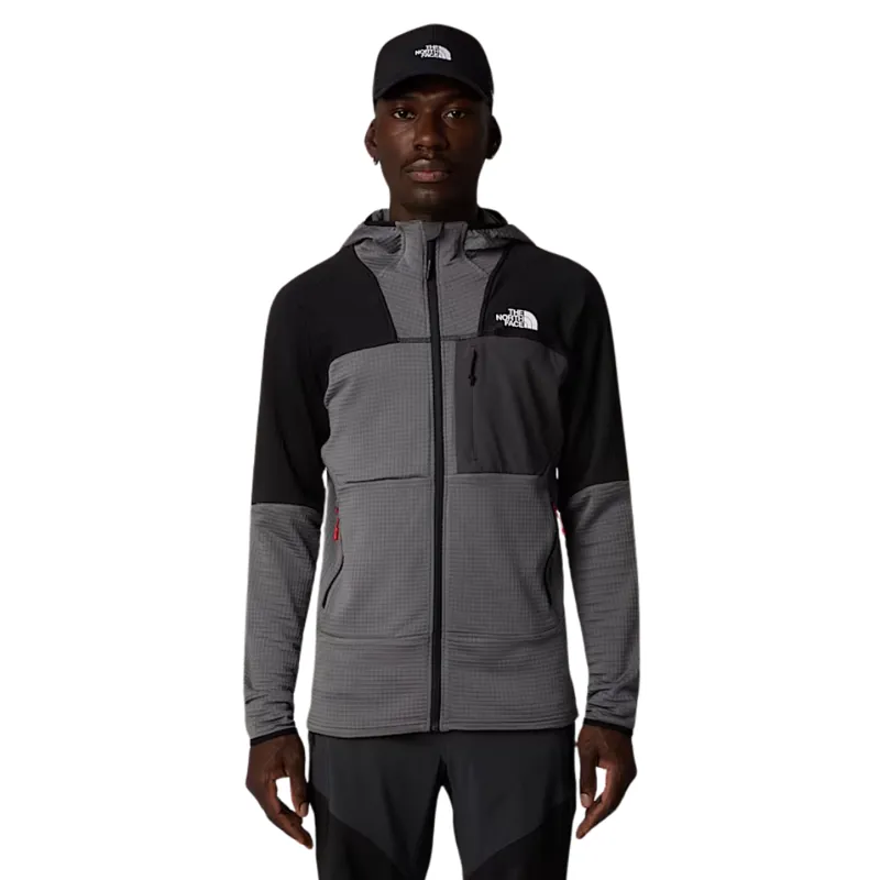 The North Face Mens Stormgap Powergrid Hoodie in Smoked Pearl / TNF Black