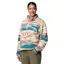 Columbia Womens Helvetia II Printed Cropped Half Snap in River Blue Rogue Valley
