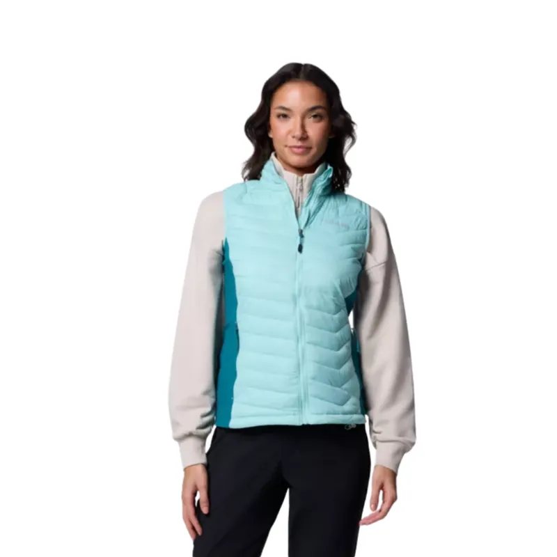 Columbia Womens Powder Pass II Hybrid Vest in Spray / River Blue
