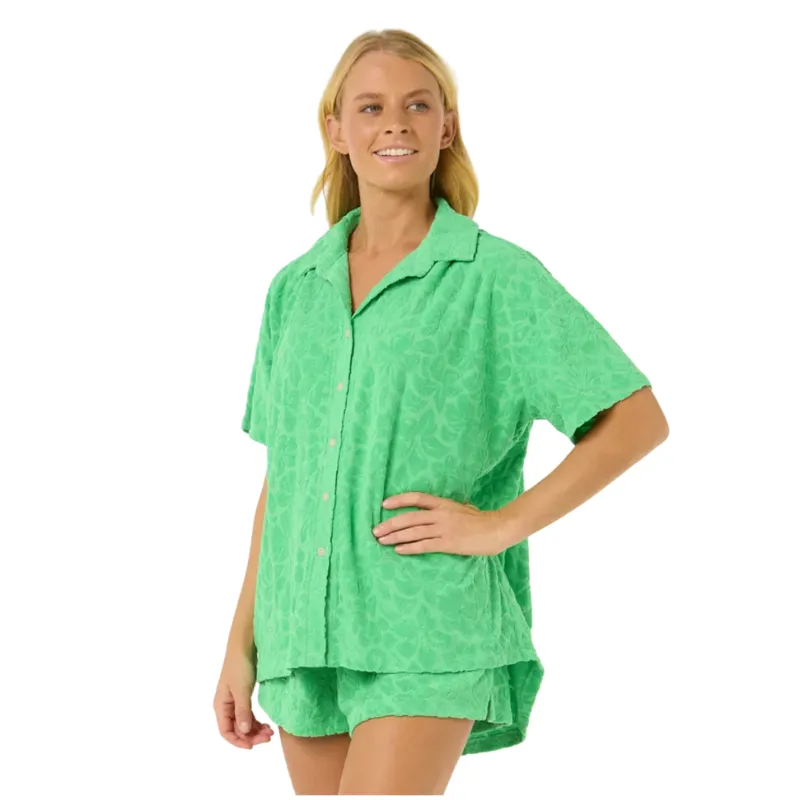 Ripcurl Womens Las Dalias Terry Shirt in Light Green